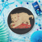 Needlepoint Kitty Cat Paper Plate Pappteller (Party)