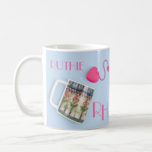 Needlepoint Personalisiert Ruthie Kaffeetasse (Links)
