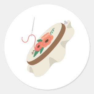 Needlepoint Runder Aufkleber