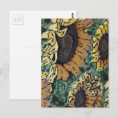 Needlepoint Sonnenblume Postkarte (Vorne/Hinten)