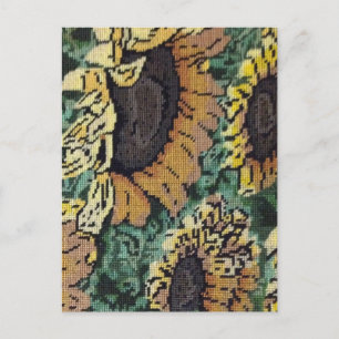Needlepoint Sonnenblume Postkarte