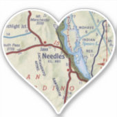 Needles CA 50's Map Aufkleber (Vorderseite)