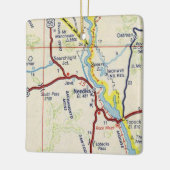 Needles CA Vintage Karte Keramikornament (Links)