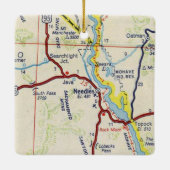 Needles CA Vintage Karte Keramikornament (Rückseite)