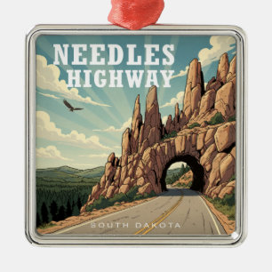Needles Highway South Dakota Eagle Ornament Aus Metall
