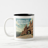 Needles Highway South Dakota Eagle Zweifarbige Tasse (Links)