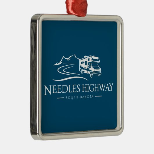 Needles Highway South Dakota Freizeitfahrzeug Ornament Aus Metall (Rechts)
