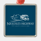 Needles Highway South Dakota Freizeitfahrzeug Ornament Aus Metall (Vorne)