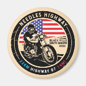 Needles Highway South Dakota Motorrad Magnet (Vorne)