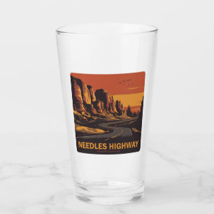 Needles Highway South Dakota Red Sky Glas
