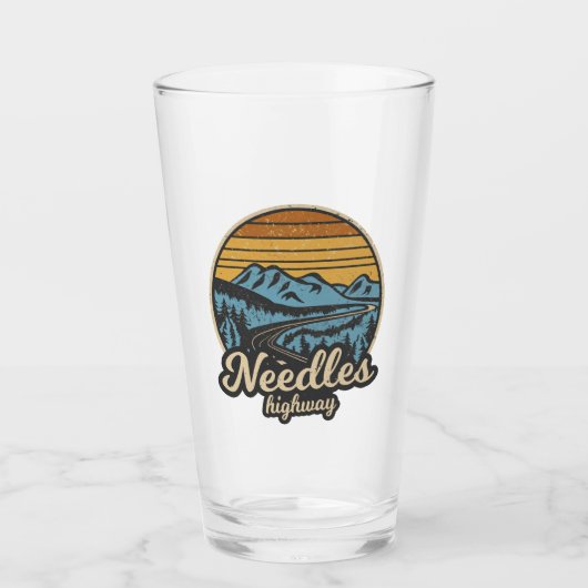 Needles Highway South Dakota Retro Glas (Vorderseite)