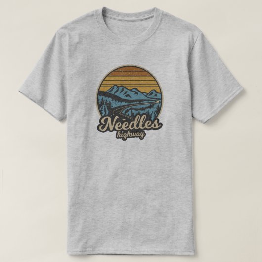Needles Highway South Dakota Retro T-Shirt (Design vorne)