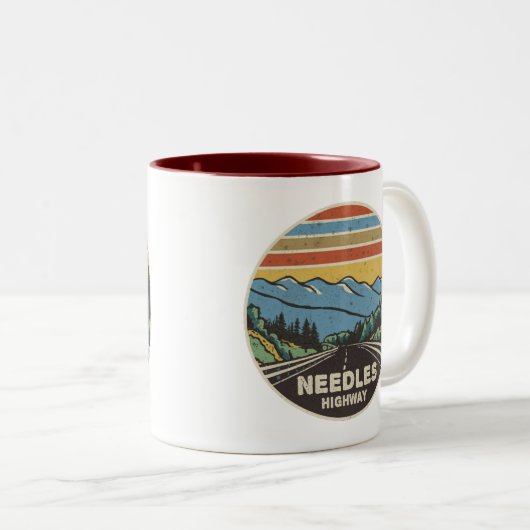 Needles Highway South Dakota Zweifarbige Tasse (VorderseiteRechts)