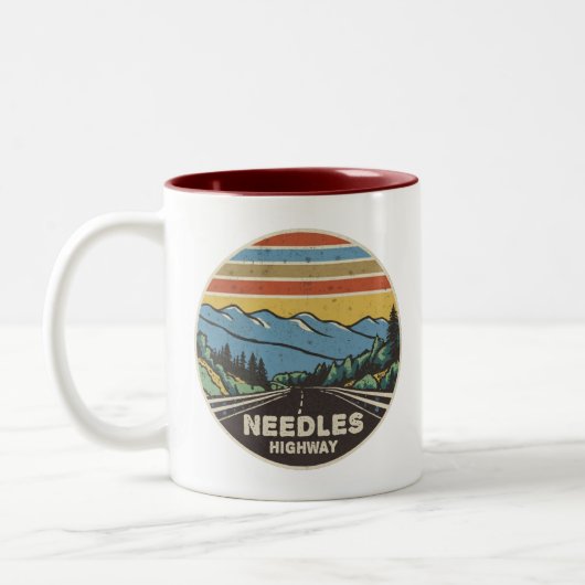 Needles Highway South Dakota Zweifarbige Tasse (Links)