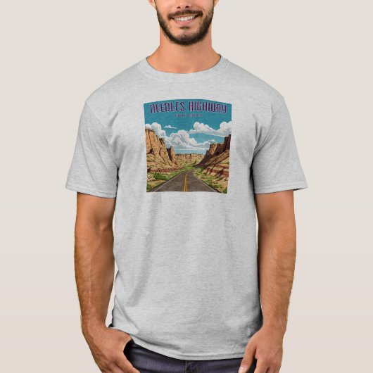 Needles Highway Süd Dakota Landschaft T-Shirt (Vorderseite)