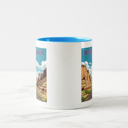 Needles Highway Süd Dakota Landschaft Zweifarbige Tasse (Mittel)