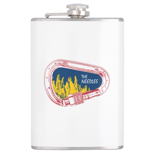 Needles Klettern Carabiner Flachmann (Vorderseite)