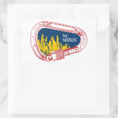 Needles Klettern Carabiner Rechteckiger Aufkleber (Tasche)