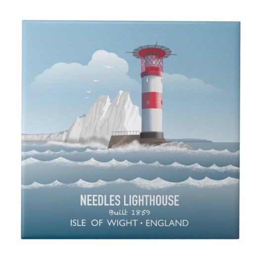 Needles Leuchtturm Fliese (Vorderseite)
