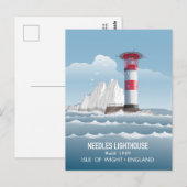 Needles Leuchtturm Postkarte (Vorne/Hinten)