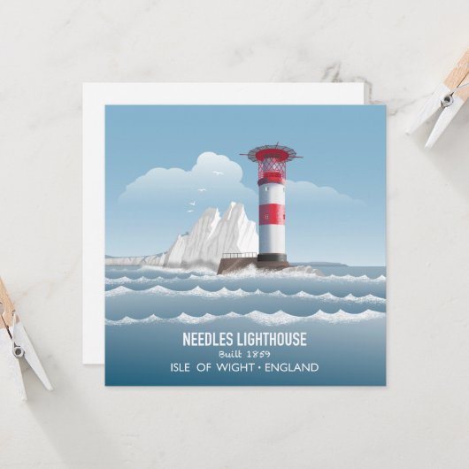 Needles Lighthouse Karte (Vorderseite/Rückseite Beispiel)