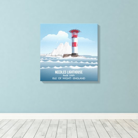 Needles Lighthouse Leinwanddruck (Insitu (Holzboden))