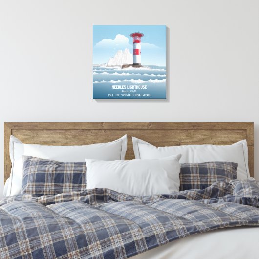 Needles Lighthouse Leinwanddruck (Insitu (Schlafzimmer))
