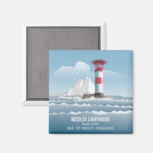 Needles Lighthouse Magnet (Vorderseite/Rückseite)