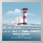 Needles Lighthouse Poster (Vorne)
