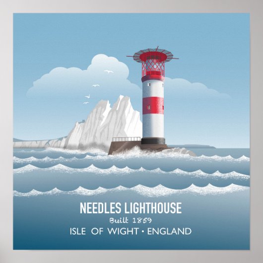 Needles Lighthouse Poster (Vorne)