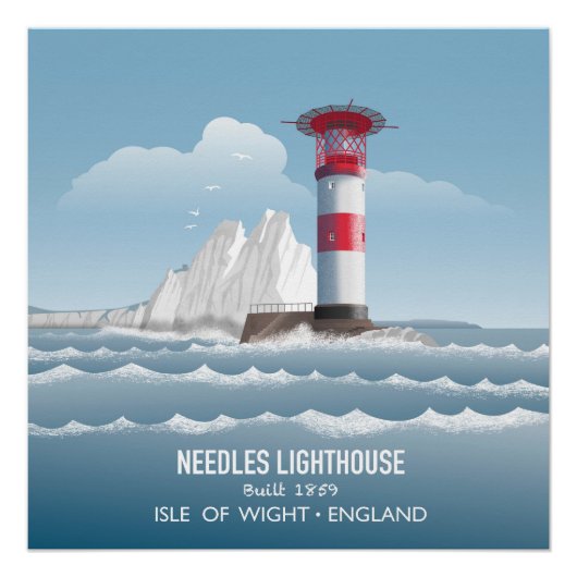 Needles Lighthouse Poster (Vorderseite)