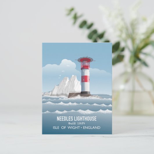 Needles Lighthouse Postkarte (Stehend Vorderseite)