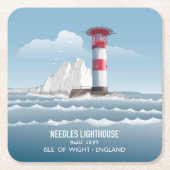 Needles Lighthouse Rechteckiger Pappuntersetzer (Vorderseite)