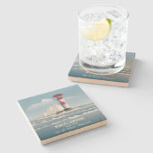 Needles Lighthouse Steinuntersetzer (Seitenansicht)