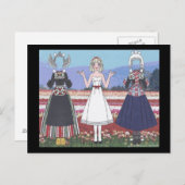 Neeltje of the Netherlands Paper Doll Postcard Postkarte (Vorne/Hinten)