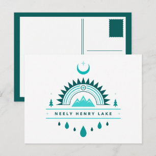 NEELY HENRY LAKE alabama Regenbogenmond Postkarte