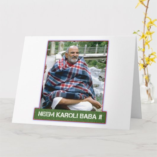 Neem Karoli Baba Cards Karte (Gelbe Blume)