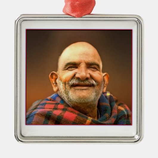 Neem karoli baba ornament aus metall (Vorne)