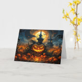 Nefarious Glows Halloween Horror Pumpkin Karte (Gelbe Blume)