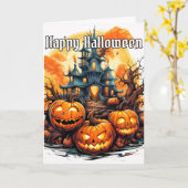 Nefarious Glows Spooky Pumpkin | Halloween Karte (Gelbe Blume)