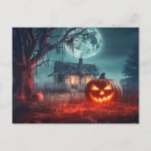 Nefarious Gwer Pumpkin im Mondlicht Postkarte (Vorderseite)