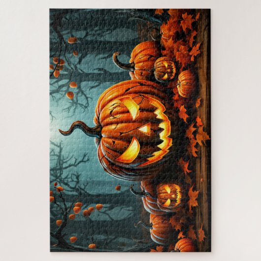 Nefarious Gwer Pumpkin im Wald Puzzle (Vertikal)