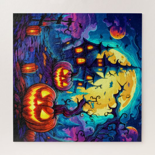 Nefarious Spooky Spuk House Halloween Puzzle (Horizontal)