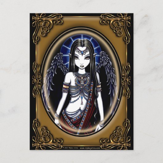 "Nefertari" Ägyptischer Wächter Angel Postcard Postkarte (Vorderseite)
