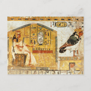Nefertari, das senet spielt postkarte