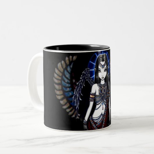 Nefertari himmlische ägyptische Göttin-Tasse Zweifarbige Tasse (Vorderseite Links)