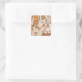 Nefertari machen ein Angebot Quadratischer Aufkleber (Tasche)