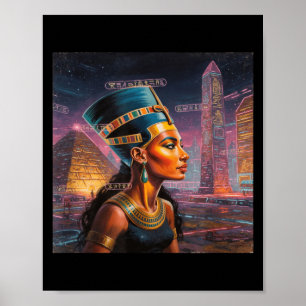 Nefertiti afrikanisch amerikanische schwarze König Poster