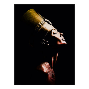 Nefertiti ägyptische Königin minimalistisches Port Poster
