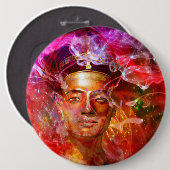 Nefertiti Ägyptische Königin Pinback Button (Vorne & Hinten)